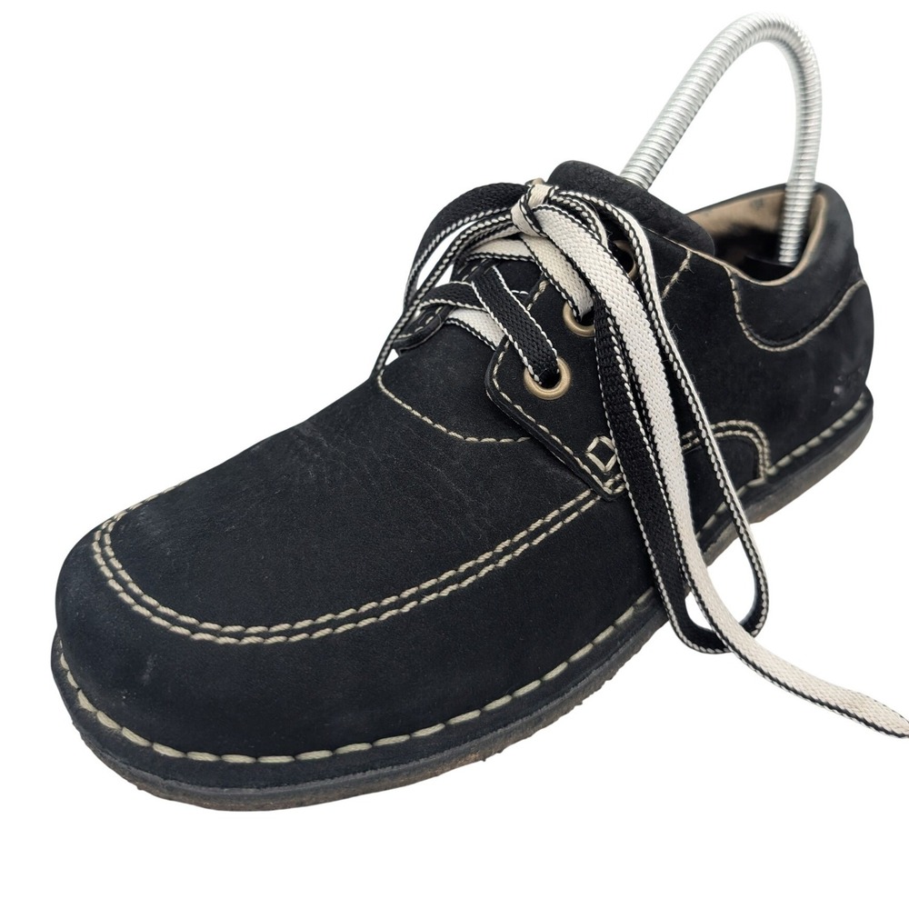 Simple Shoes S/N 9132 Oxfords Women‎ 7 Black Suede Lace Up Lug Sole